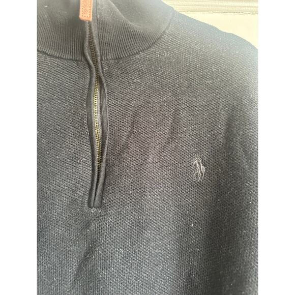 Polo Ralph Lauren Men’s Black Pullover Sweater with Black Logo – Size L - Picture 10 of 11